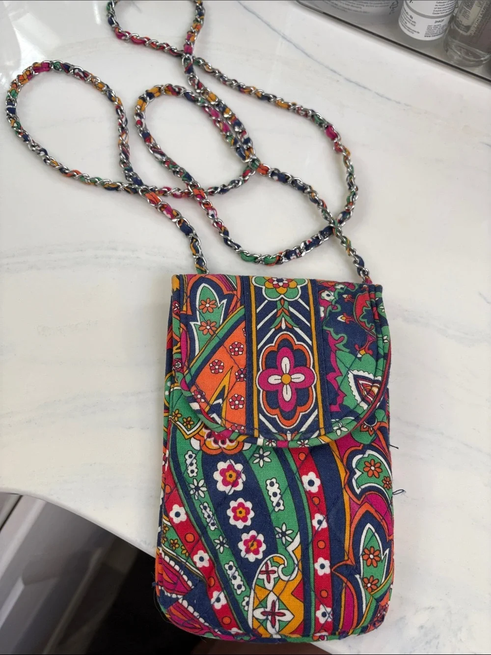 Vera Bradley Multicolor Floral Paisley Crossbody Phone Bag